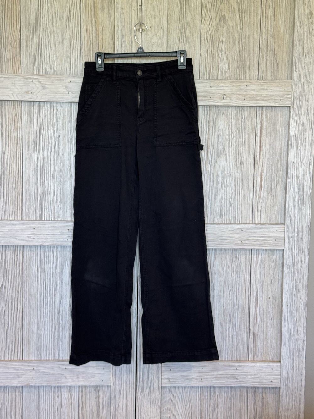 American Eagle Baggy Wide Leg Black Pants Super High Rise Women’s 2 Retro Y2K